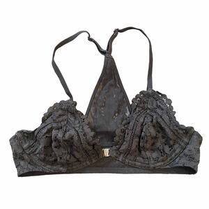Body by Victoria’s Secret unlined black lace plunge 34B